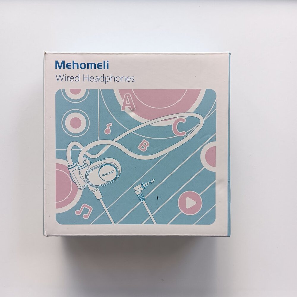 Kids Mehomeli Wired Headphones Air Conduction Tech Ergonomic 360 Bend Pink